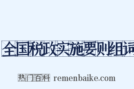 全国税政实施要则组词是什么意思的图片